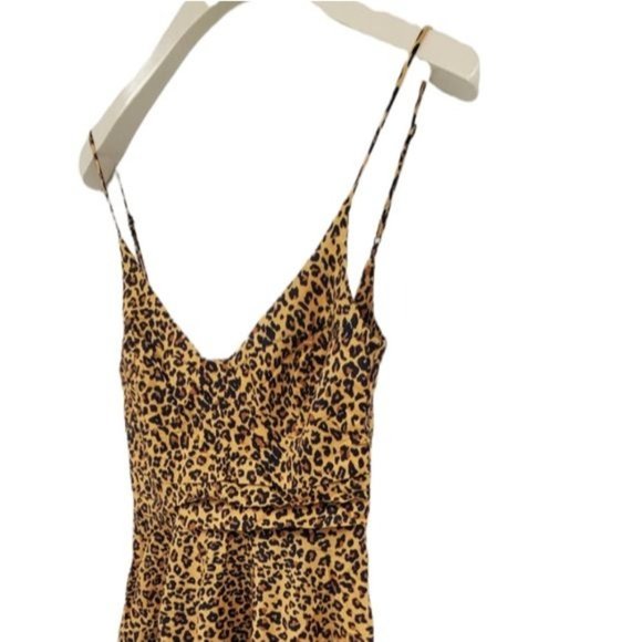 Anthropolgie Farm Rio Leopard Animal Print Midi Sleeveless Dress Medium 8 NWT - Picture 4 of 7